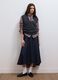 Grey pure wool gilet with deep V-neck_1