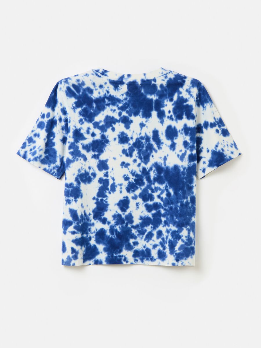 T-shirt in cotone con stampa Tie Dye_6