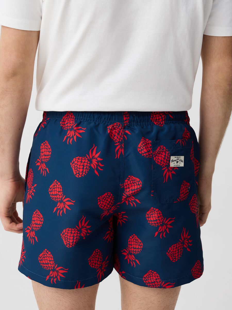Swimming trunks with pineapples print_1