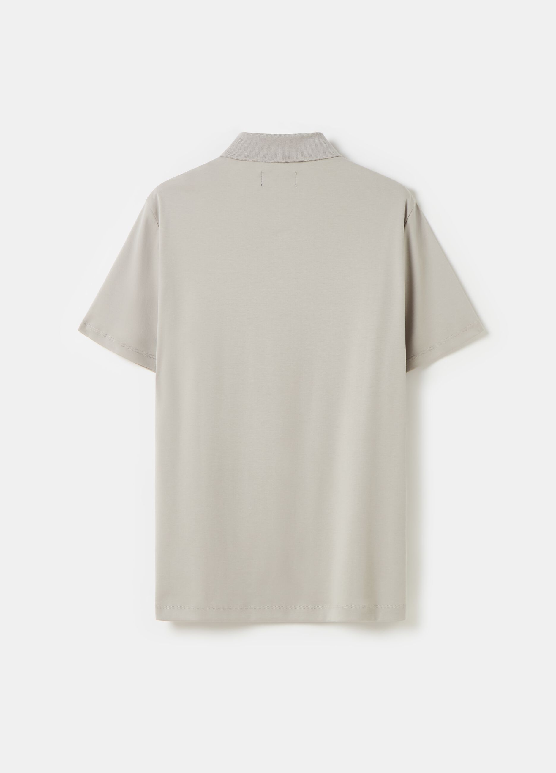 Contemporary polo shirt in mercerised cotton