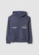 Grauer Oversize-Kapuzenpullover aus reiner Baumwolle f&uuml;r Jungen_3