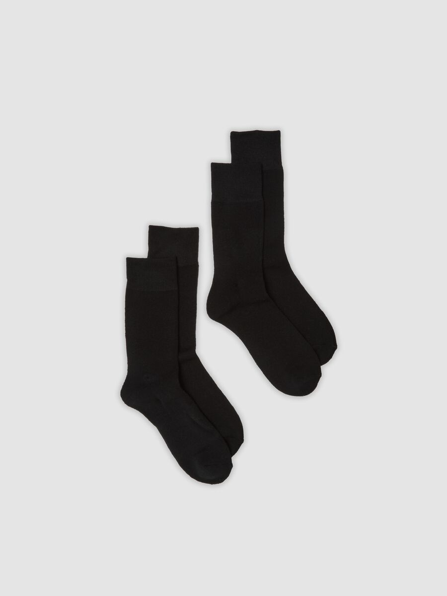 2er-Pack schwarze Midi-Socken aus Stretchmaterial_0