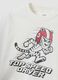 T-shirt bianca in puro cotone con girocollo e stampa Top Speed Driver_2