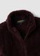 Sweatshirt roxa ameixa com gola redonda e fecho de correr, corte regular_1
