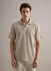 Beige linen and cotton blend polo regular fit_2