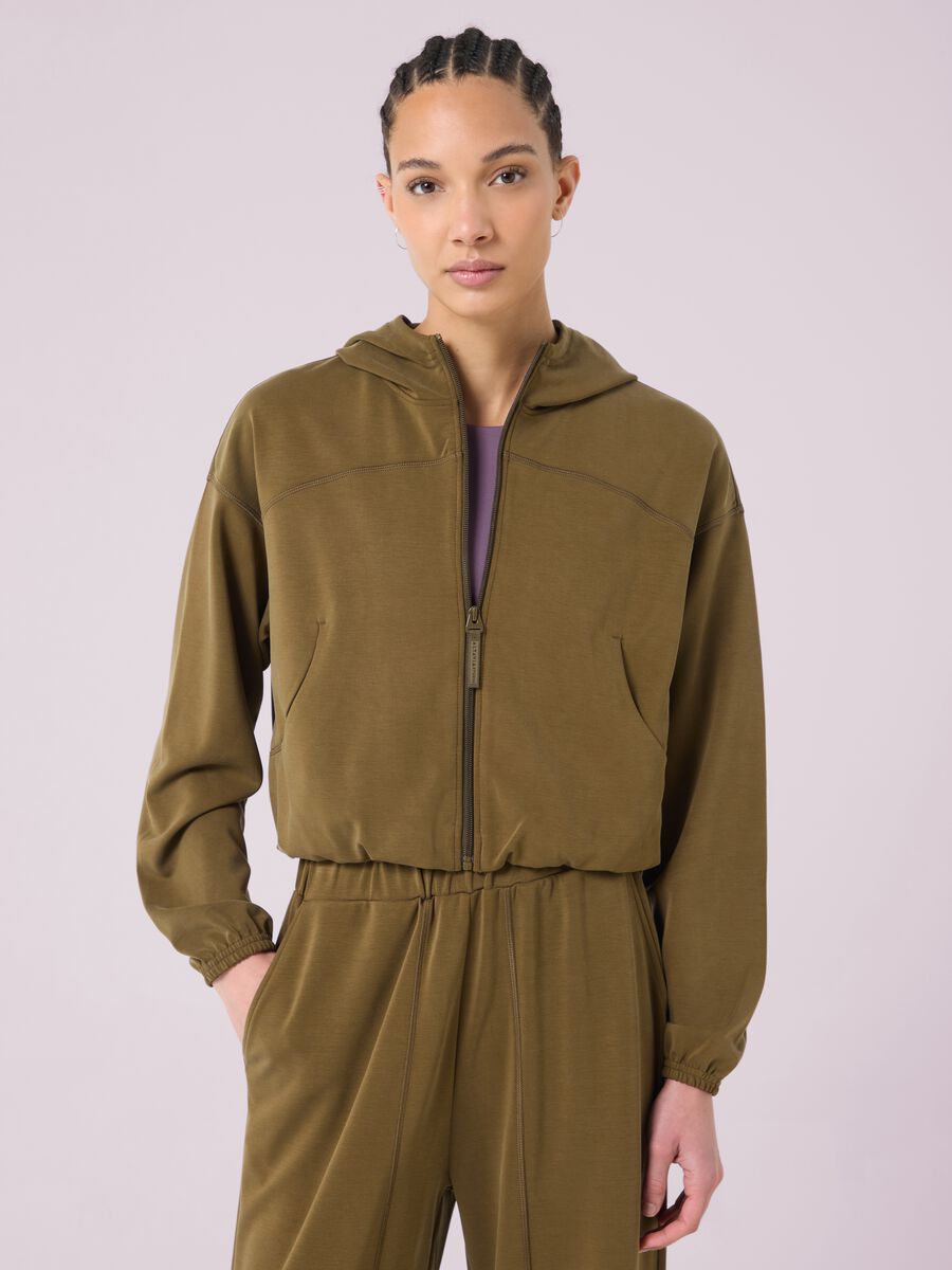 ALTAVIA STUDIO Hooded Full-Zip Crop_0