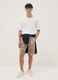 Pure Cotton Beige Printed Shorts for Boys Regular Fit_0