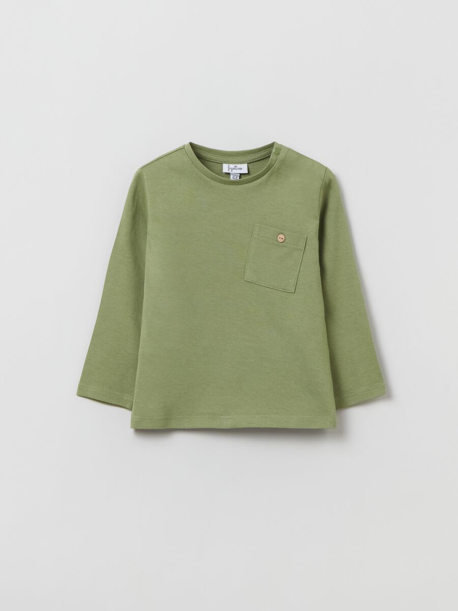 Long-sleeved T-shirt with pocket_0