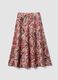 Multicolour cotton and linen-blend midi skirt_4