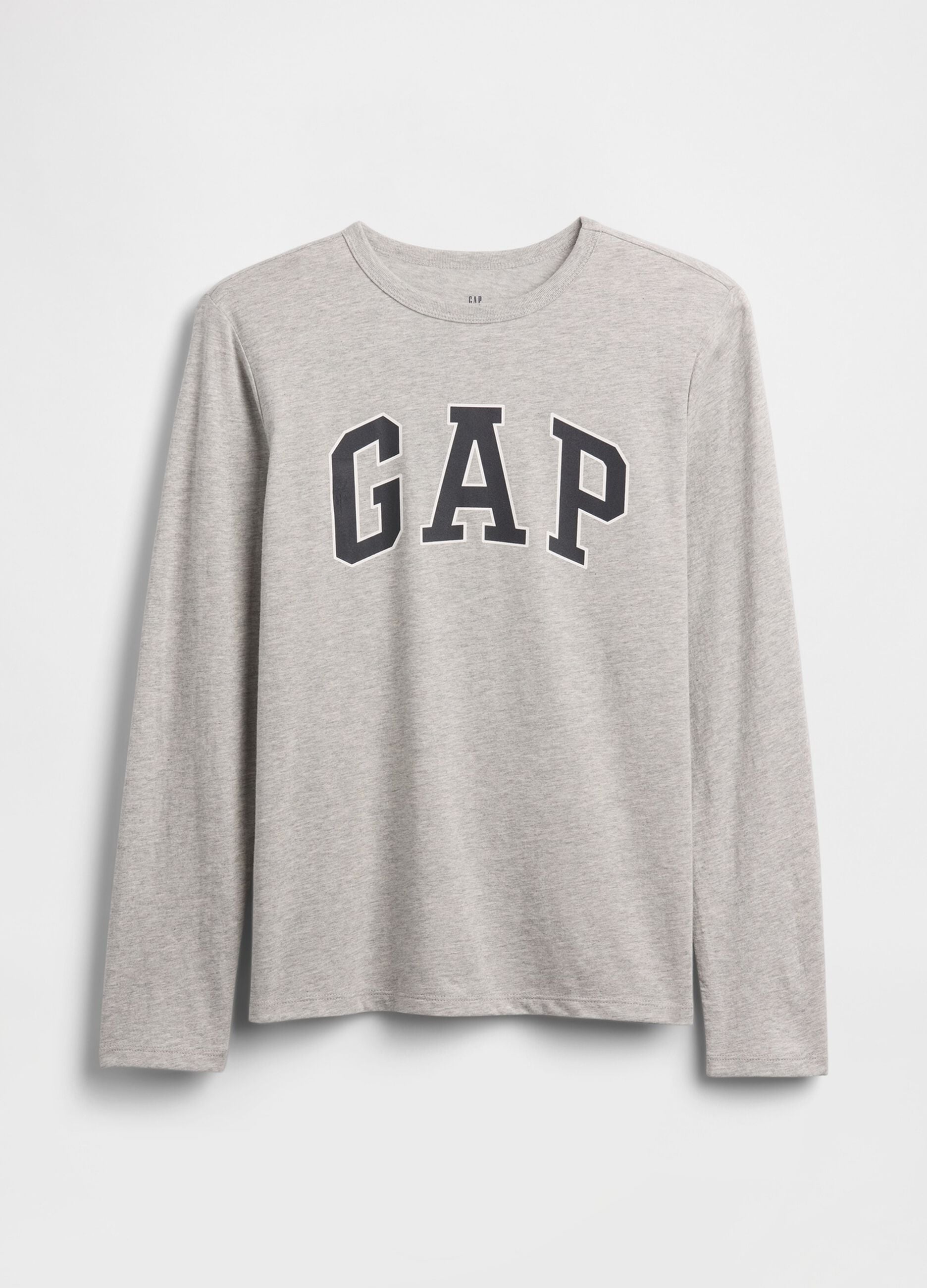 Light grey pure cotton long-sleeve T-shirt with GAP logo