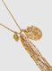 Long gold-coloured steel necklace with pendants_2