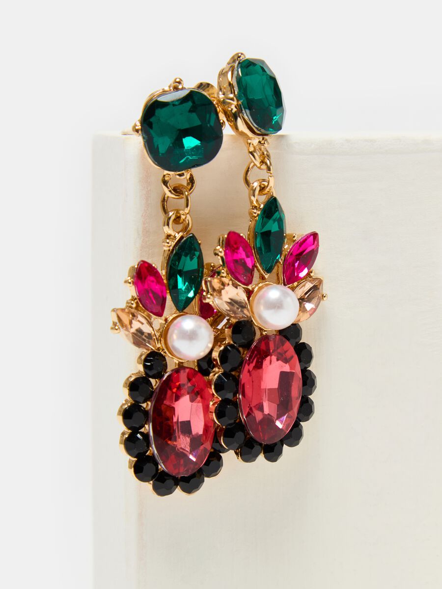 Earrings with multicoloured stones_2