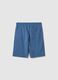 Boys' blue pure cotton shorts, regular fit with print_4