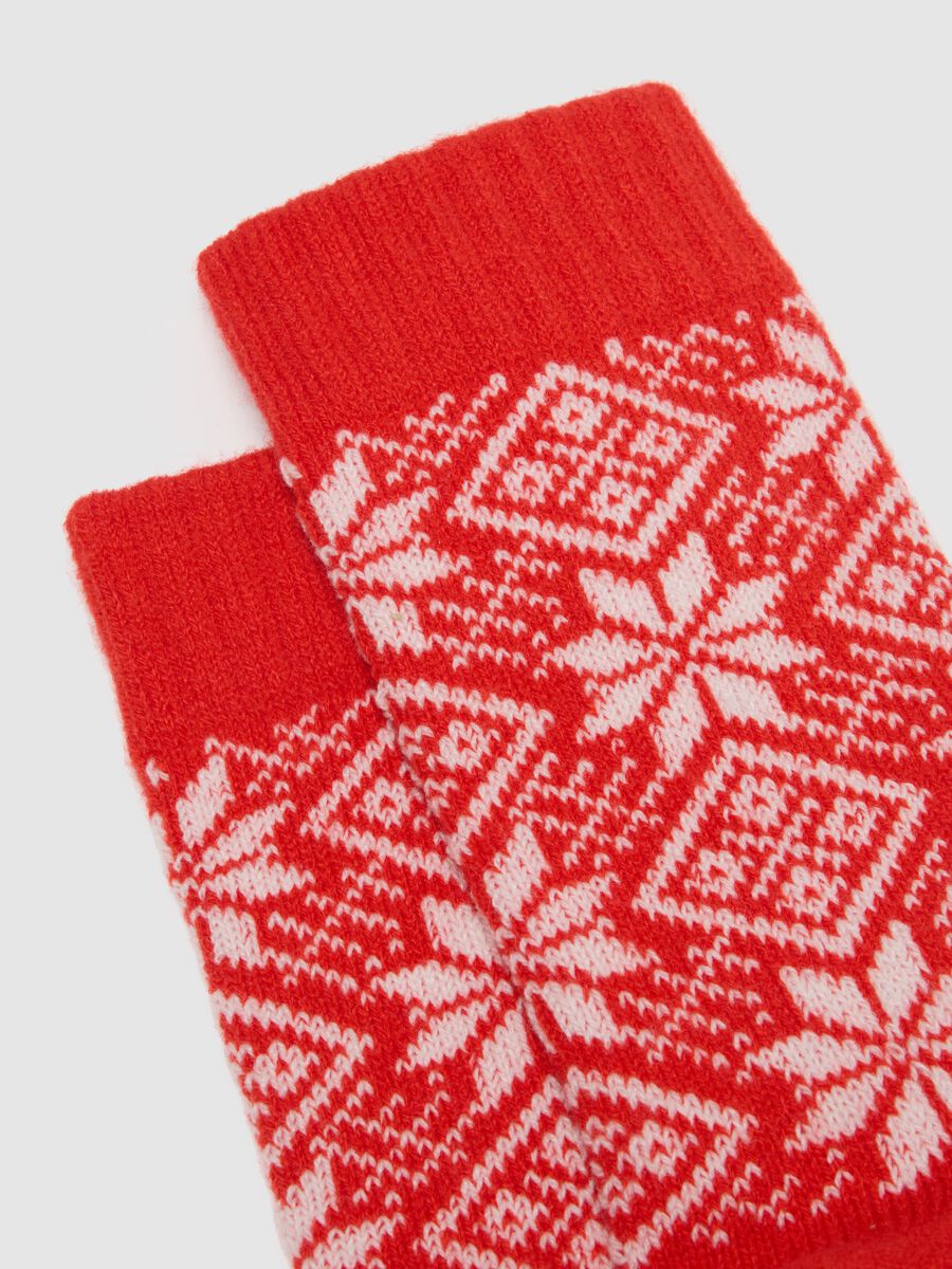 Elastic red Christmas stockings_1