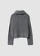Grauer Half-Zip-Pullover aus elastischer Wolle_2