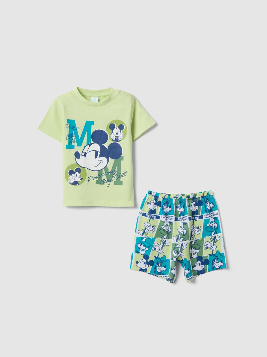 Multicolour pure cotton pyjamas with Mickey Mouse print for infants_0