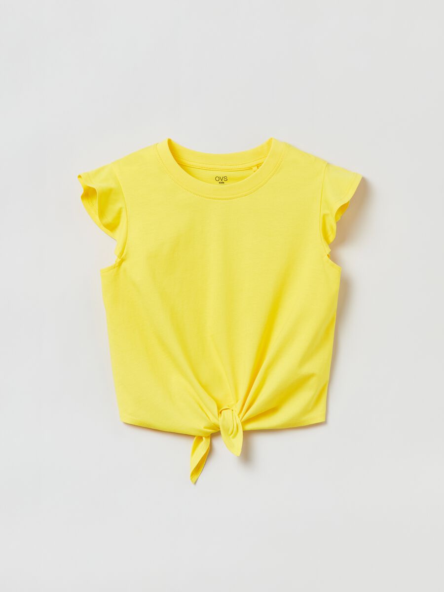 Cotton T-shirt with knot_0