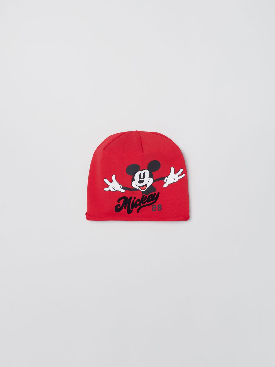 Hat in French terry with Mickey Mouse print_0