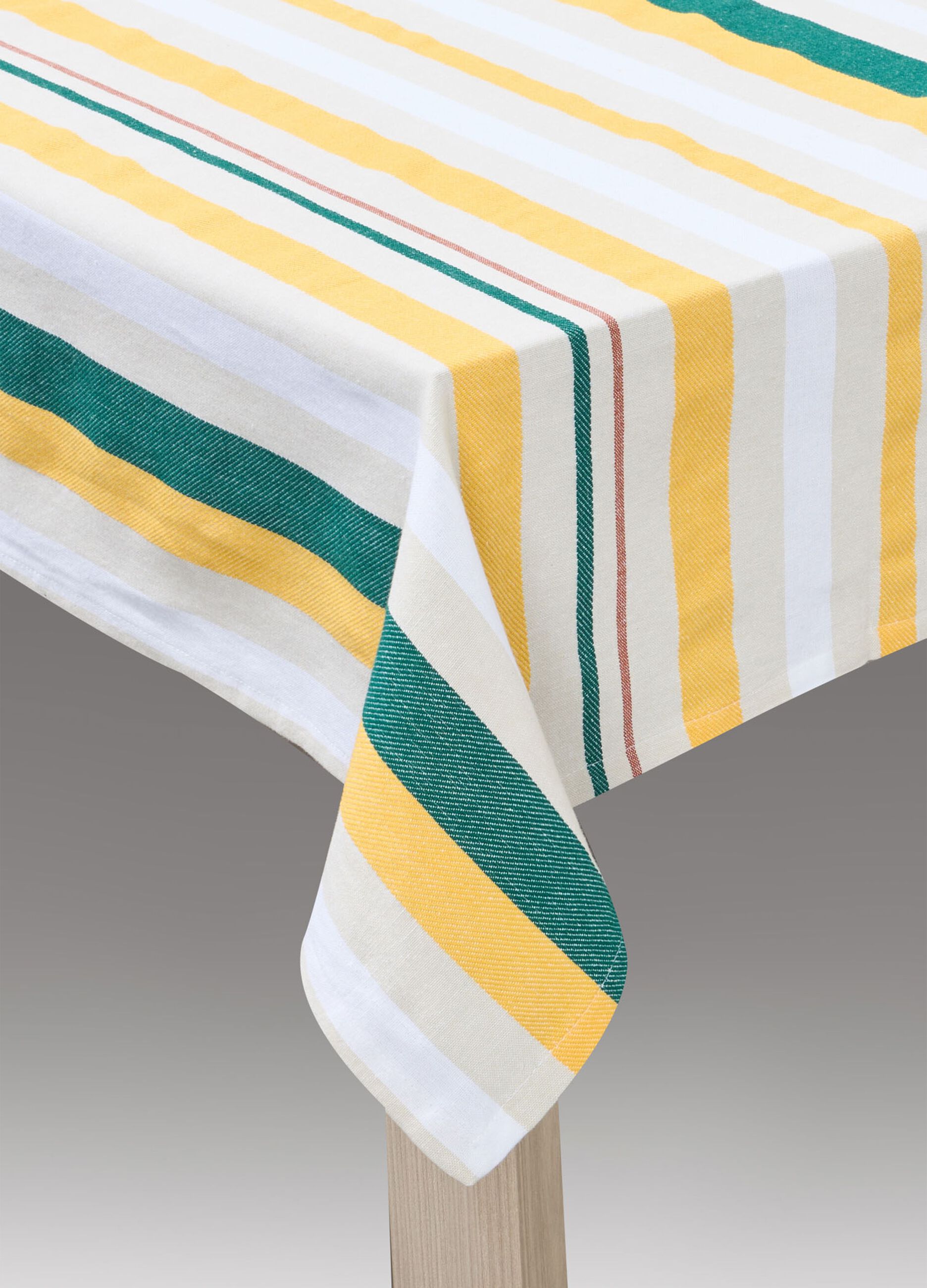 4-Seater tablecloth in multicoloured cotton