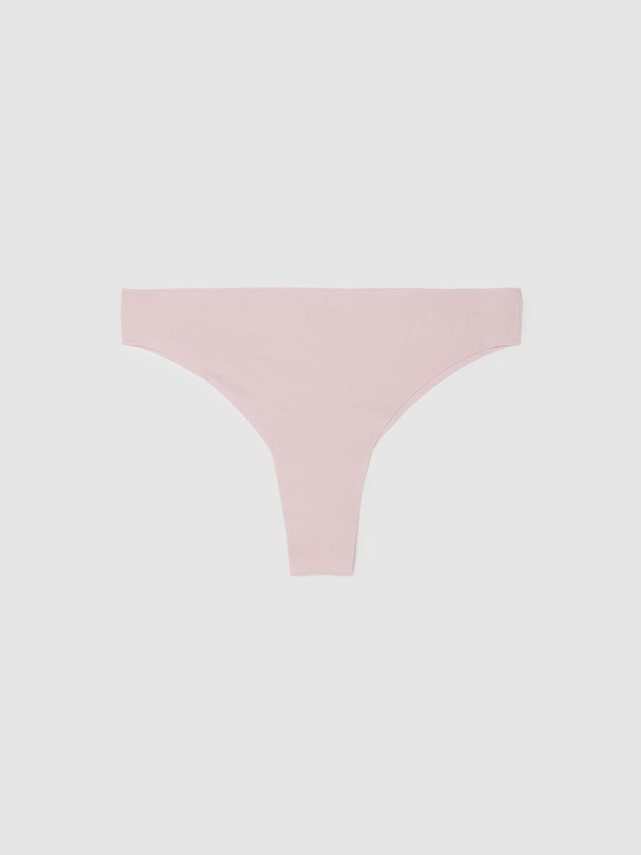 Pink cotton stretch Brazilian knickers, regular fit_0