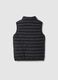 Black padded gilet for boys in regular fit with hood_1
