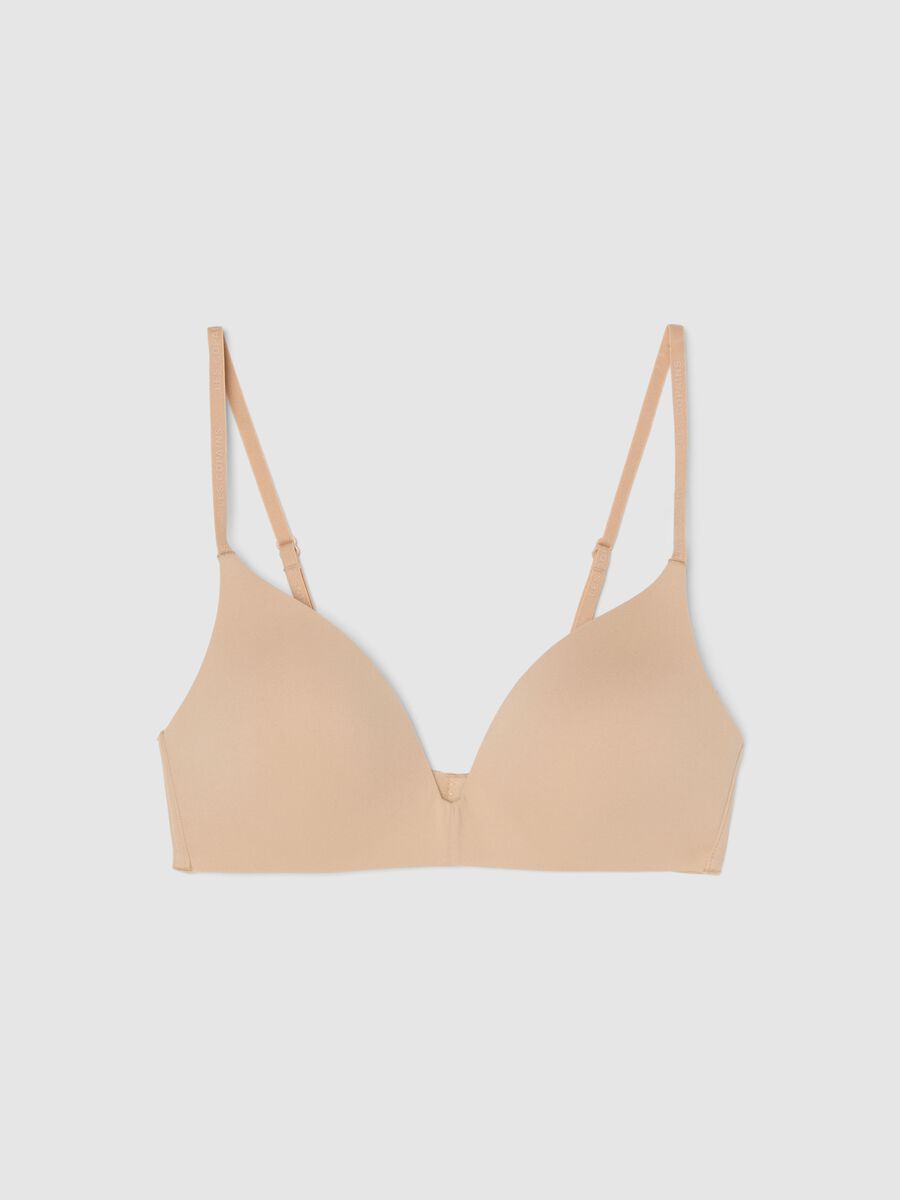 Beige regular fit bra_4