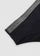 Schwarze Stretch-Badehose mit Stickdetails_1
