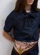 Regular-Fit Jeanshemd aus reiner Baumwolle mit kurzem Arm und Bindeband_2