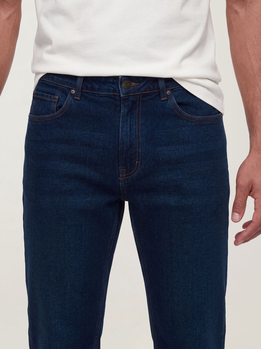 Blue denim jeans in cotton-viscose blend, regular fit_2