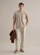 Beige Pure Cotton Crew Neck T-Shirt Regular Fit_1