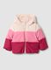 Colour-block padded puffer jacket with removable hood_0