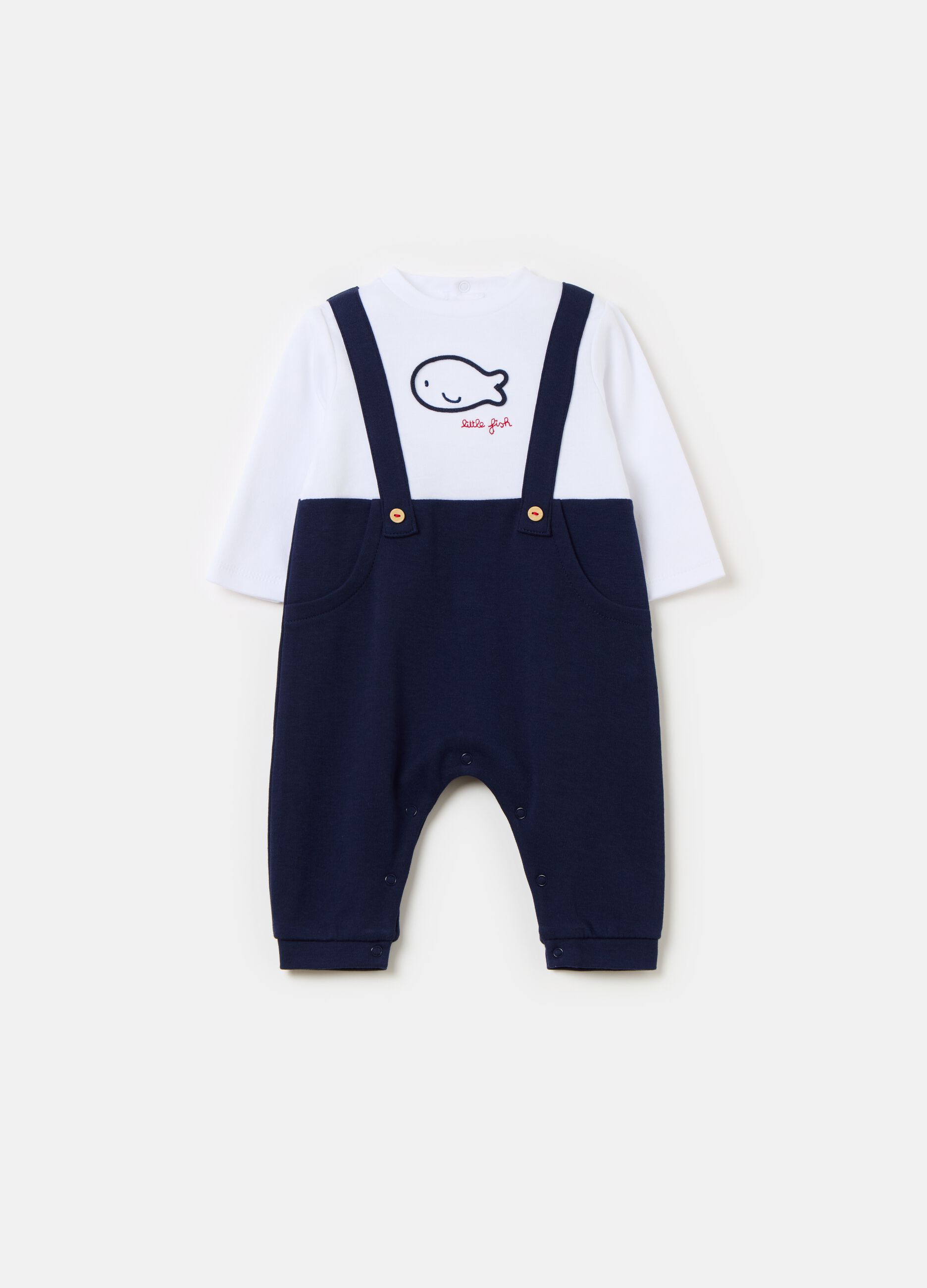 Organic cotton onesie with application