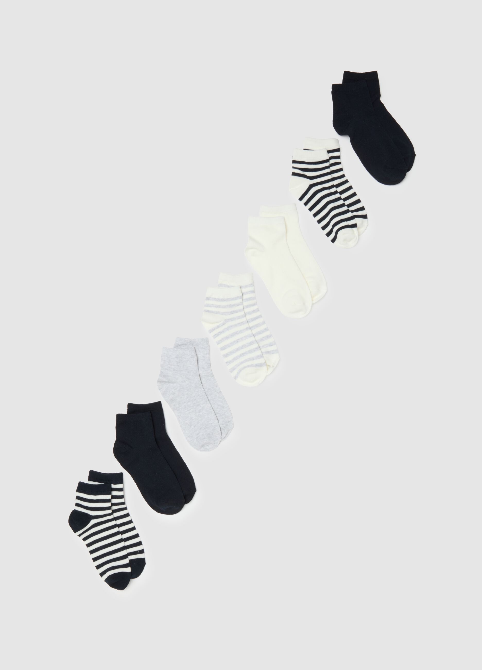 Multicolour stretch cotton blend socks multipack