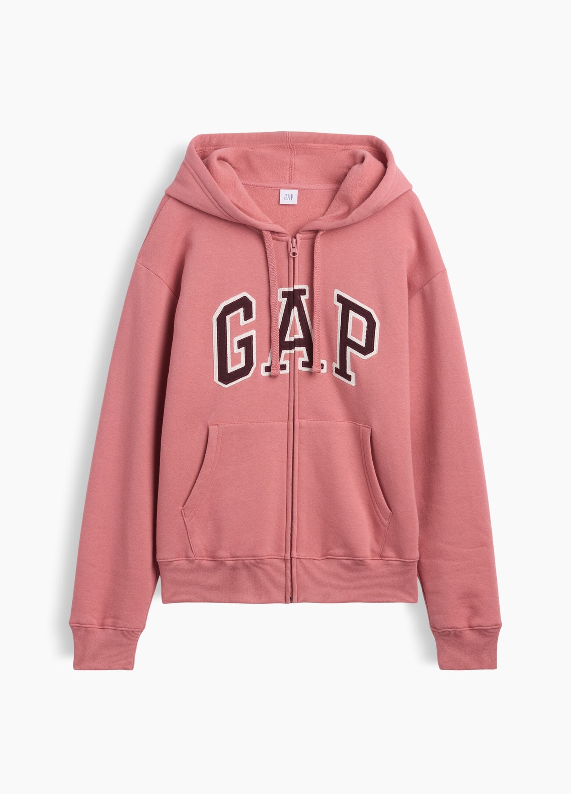 Sweatshirt rosa com capuz em mistura de algod&atilde;o com log&oacute;tipo GAP