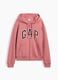 Sweatshirt rosa com capuz em mistura de algod&atilde;o com log&oacute;tipo GAP_3