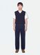 Blue pure cotton barrel-fit chino trousers_0