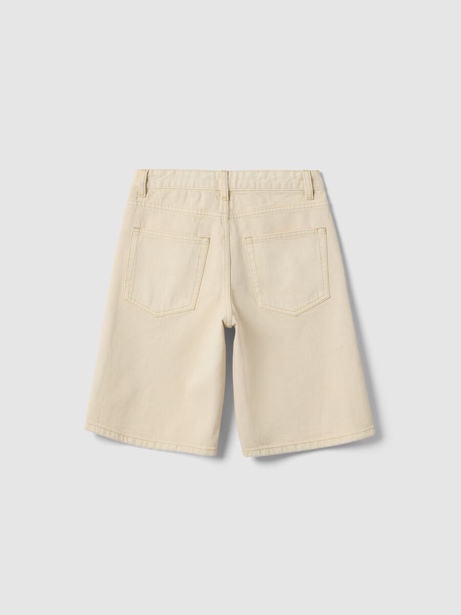 Boys' Beige Pure Cotton Baggy Shorts_4