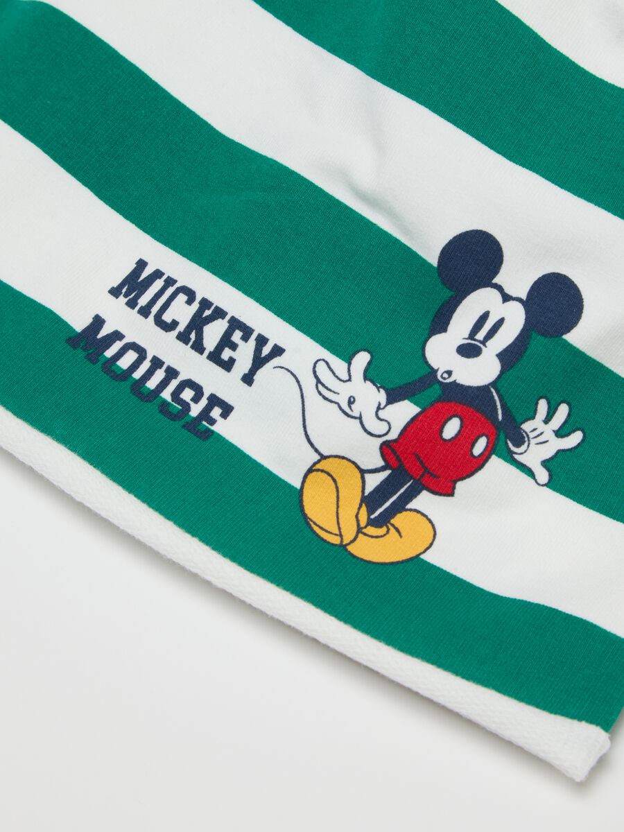 Children's Multicolour Striped Stretch Cotton Hat with Print_2