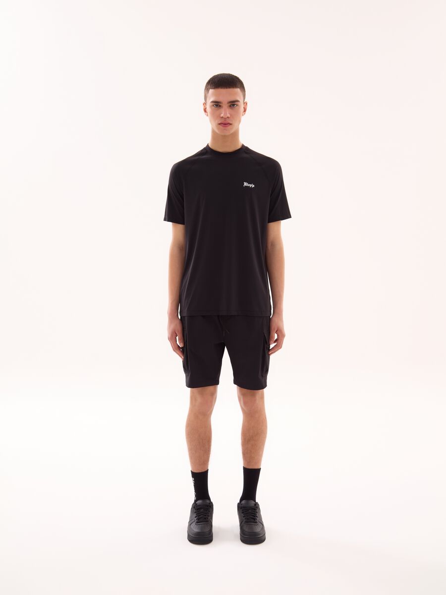 Short Raglan-Sleeved T-shirt Black_3