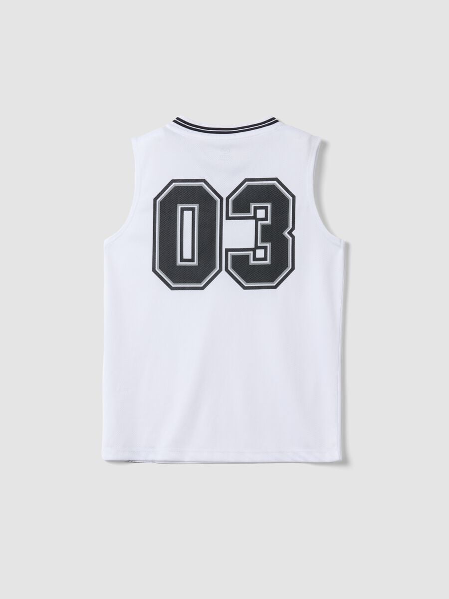 Wei&szlig;es Sport-Top mit Print_1