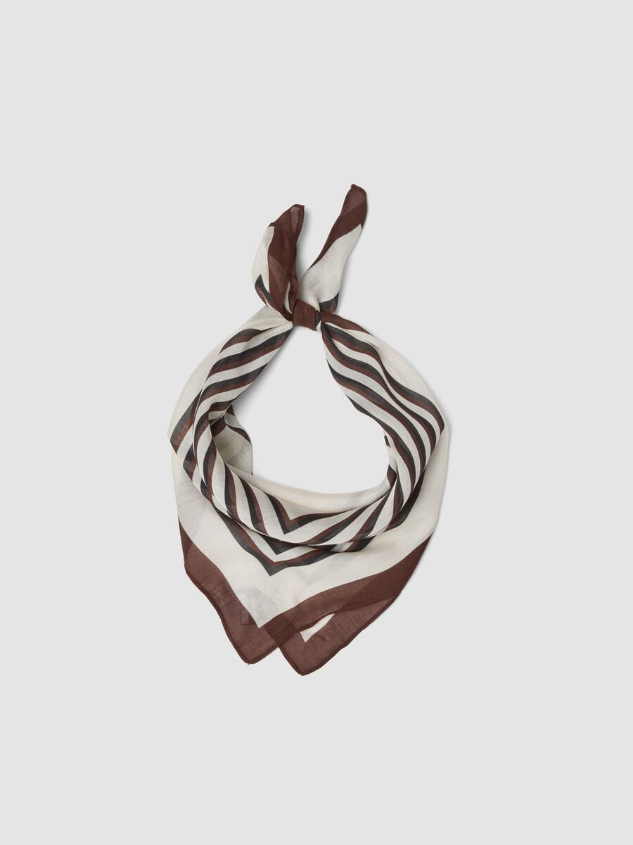 Multicolour modal and silk-blend printed scarf_0