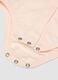 Pink pure-cotton baby girl bodysuit with collar and Minnie embroidery_3