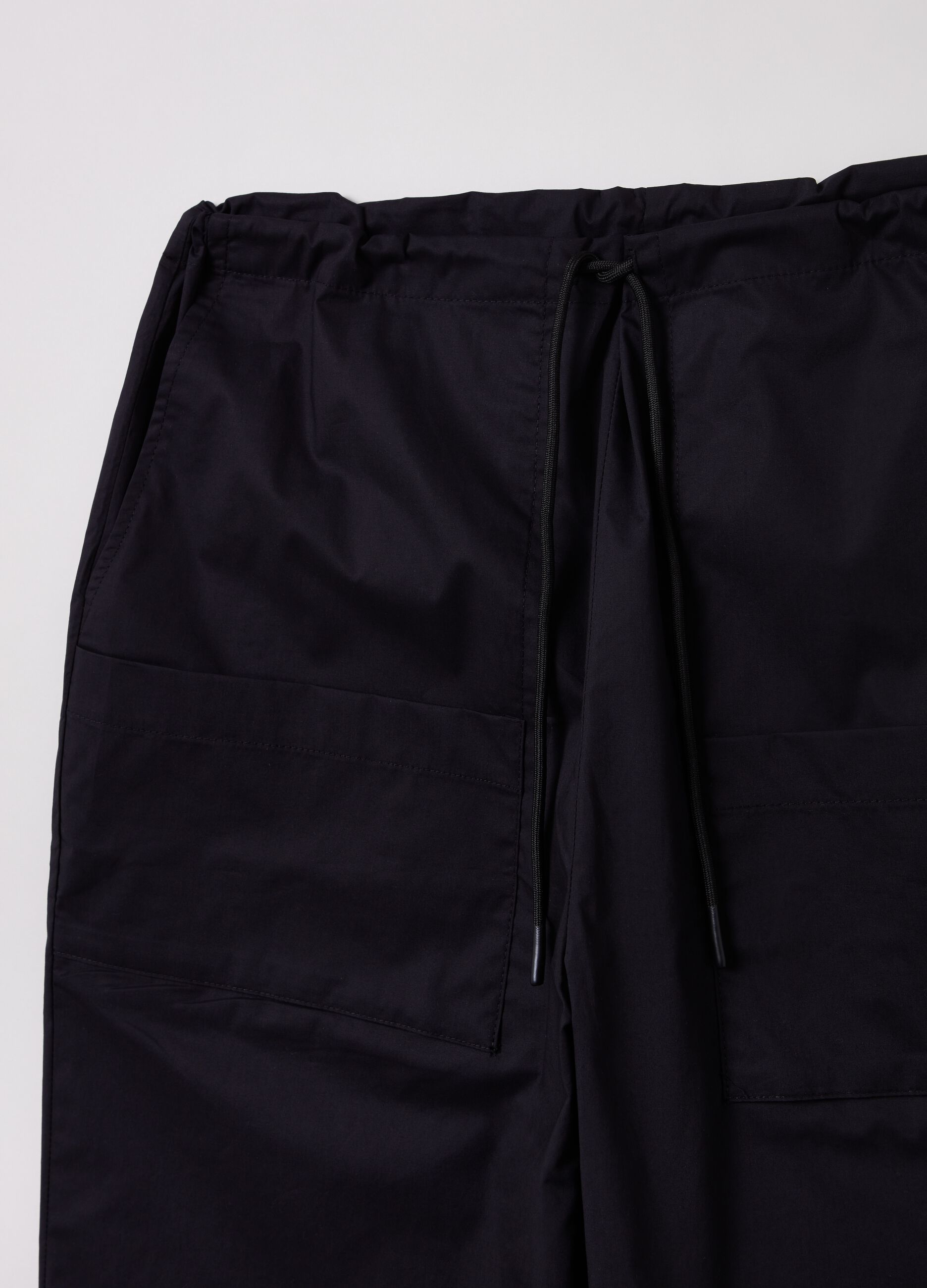 Wide Multi Pocket Pants Black
