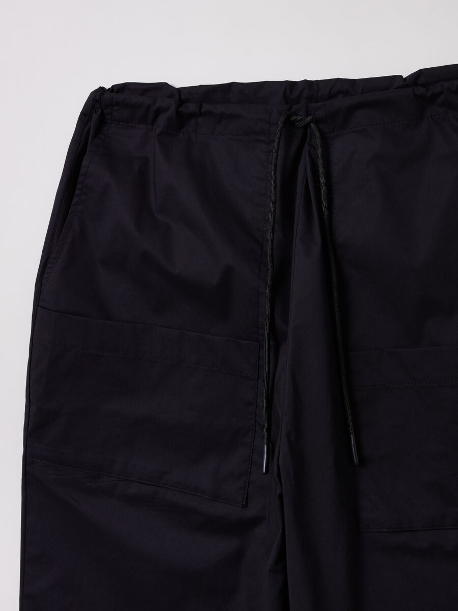 Wide Multi Pocket Pants Black_7