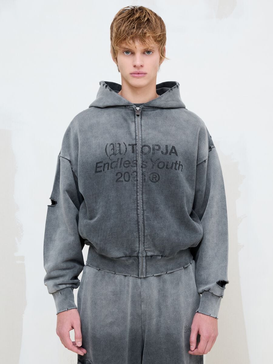 Full-Zip Hoodie Sunfaded Grey_3
