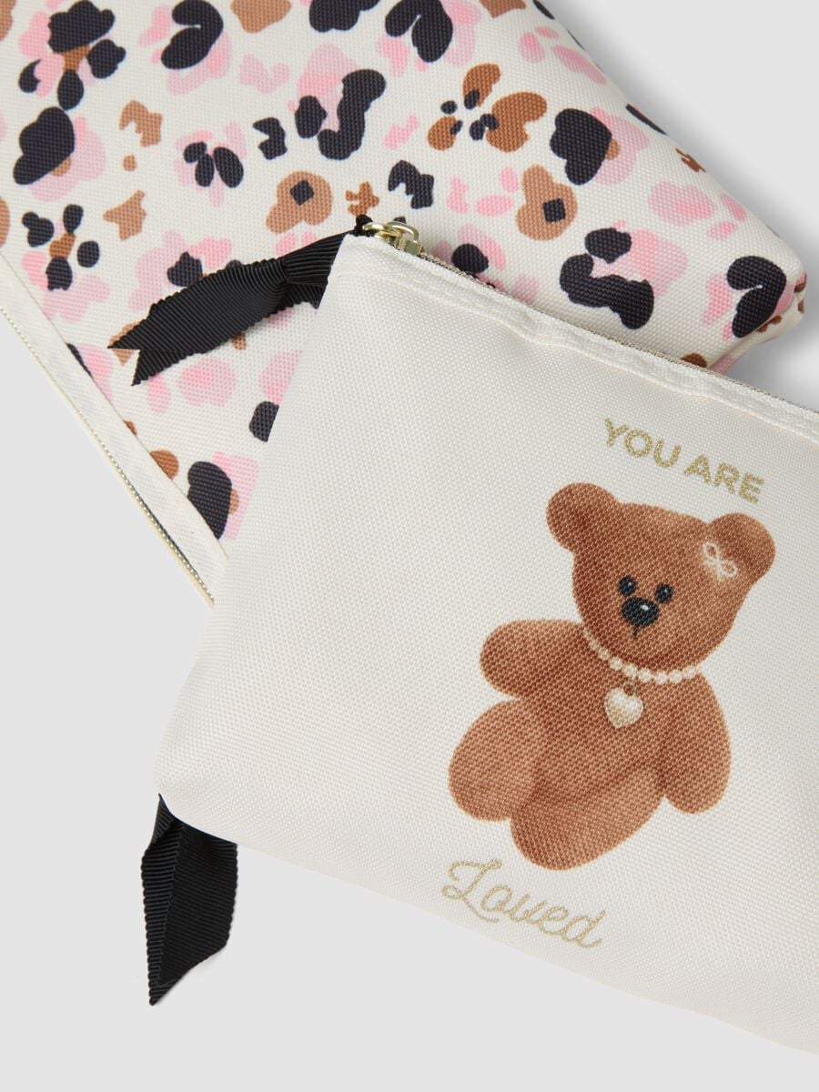 White animal-print pouch set_2
