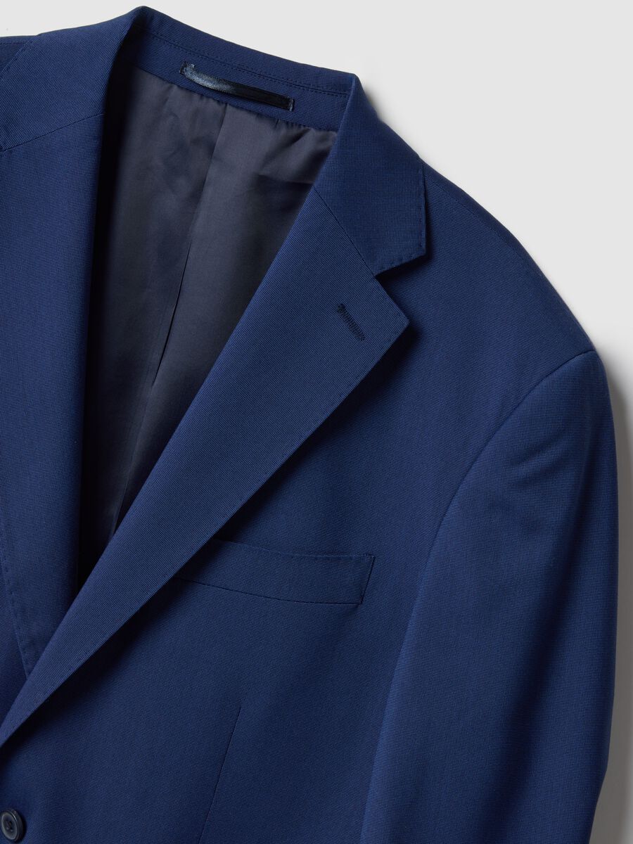Single-breasted regular fit blue blazer_1