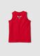 Red pure cotton vest top with front print_1