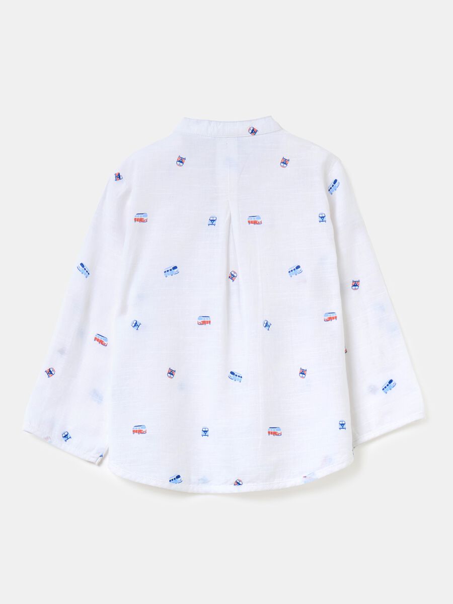 Camisa de lino y algodón con estampado_1