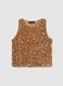 Beige regular fit tank top with sequins_4